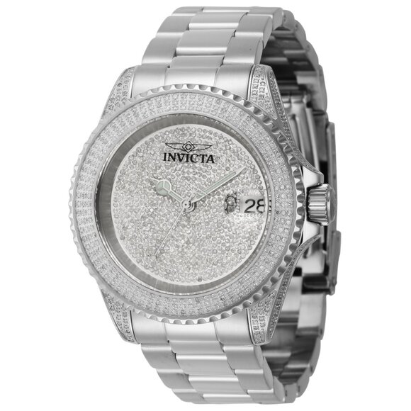 Invicta-pro-diver-4-72-carat-diamond-automatic-men-s-watch-40mm-steel - Picture 1 of 1